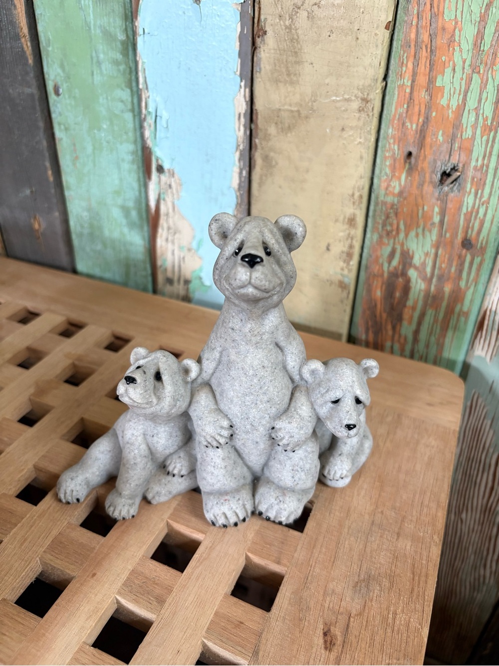 Vintage Quarry Critters Billy & Friends bears  figurine polar bears stoneware